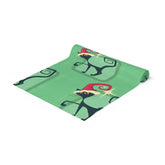 Kate McEnroe New York Atomic Cat Table Runner, Retro Christmas Mid Century Modern Table Linens, MCM Green Kitschy Black Cats Dining Table Decor, Retro Kitchen DecorTable Runners34588222449764161315