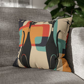 Kate McEnroe New York Atomic Cat Throw Pillow Cover, Mid Century Modern Geometric Teal, Mustard Yellow, Cream, Charcoal Pillowcase, MCM Starburst Cushion Cover, Cat Lovers GiftThrow Pillow Covers19423957458429215178