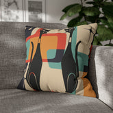 Kate McEnroe New York Atomic Cat Throw Pillow Cover, Mid Century Modern Geometric Teal, Mustard Yellow, Cream, Charcoal Pillowcase, MCM Starburst Cushion Cover, Cat Lovers GiftThrow Pillow Covers18975876179807924528