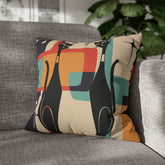 Kate McEnroe New York Atomic Cat Throw Pillow Cover, Mid Century Modern Geometric Teal, Mustard Yellow, Cream, Charcoal Pillowcase, MCM Starburst Cushion Cover, Cat Lovers GiftThrow Pillow Covers19423957458429215178