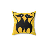 Kate McEnroe New York Atomic Cat Throw Pillow with Insert, Mid Century Modern Starburst, Retro Living Room, Dining Room, Bedroom Decor - KM13779923Throw Pillows14676433906900677535