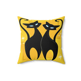 Kate McEnroe New York Atomic Cat Throw Pillow with Insert, Mid Century Modern Starburst, Retro Living Room, Dining Room, Bedroom Decor - KM13779923Throw Pillows14676433906900677535