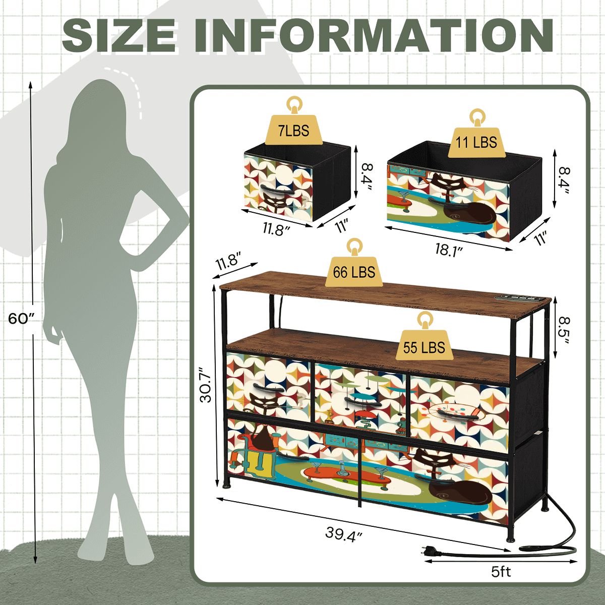 Kate McEnroe New York Atomic Cat TV Stand Scandinavian Mod Console Mid Century Media StorageTV StandsJTZcT3Av3Z