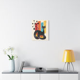 Kate McEnroe New York Atomic Cat Vinyl Record Wall Art, Mid Century Modern Audiophile CanvasCanvas Wall Art82614916140946701155
