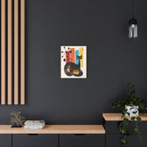 Kate McEnroe New York Atomic Cat Vinyl Record Wall Art, Mid Century Modern Audiophile CanvasCanvas Wall Art82614916140946701155