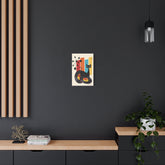 Kate McEnroe New York Atomic Cat Vinyl Record Wall Art, Mid Century Modern Audiophile CanvasCanvas Wall Art82614916140946701155