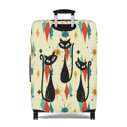 Kate McEnroe New York Atomic Cats Franciscan Diamond Starburst Luggage Cover, Retro MCM Travel Suitcase Skin, Mid Century Modern Baggage ProtectorLuggage Covers14100456754029170098