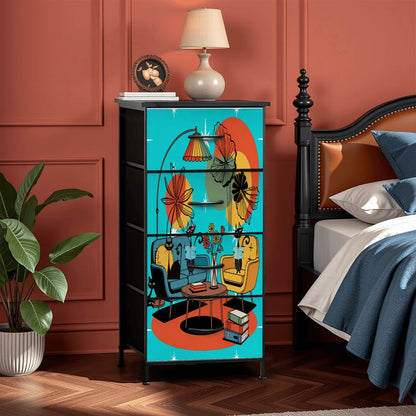 Kate McEnroe New York Atomic Cats Lounge Dresser, Mid Century Modern Reading Nook Retro ChestDressersgcN6hT2JBr