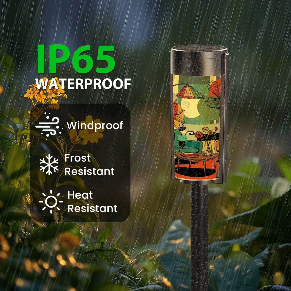 Kate McEnroe New York Atomic Cats Reading Lounge Garden Light, Mid Century Modern Sputnik Outdoor AccentSolar Garden Stake LightskTXUkEz8Y1