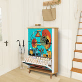 Kate McEnroe New York Atomic Cats Reading Nook Shoe Cabinet, MCM Retro Lounge Storage AccentShoe Storage6B8GfOlV82