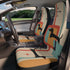 Kate McEnroe New York Atomic Dachshund Dog Mid Century Modern Front Car Seat Cover Set, Geometric Teal Blue, Mustard Yellow, Cream MCM Starburst Seat ProtectorCar Seat Covers92464772285164166206