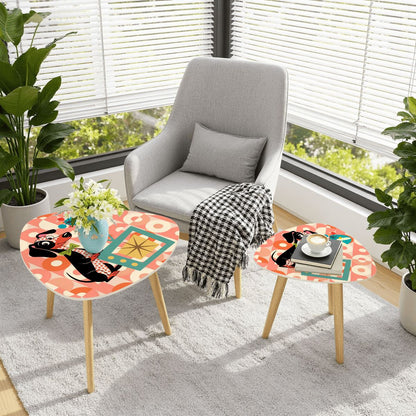 Kate McEnroe New York Atomic Dachshund Dog Nesting Tables, Mid Century Modern Retro DecorNesting TablesD7yZvgGpTj