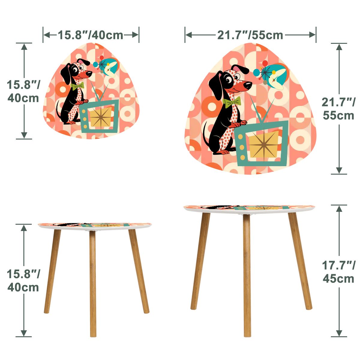 Kate McEnroe New York Atomic Dachshund Dog Nesting Tables, Mid Century Modern Retro DecorNesting TablesD7yZvgGpTj