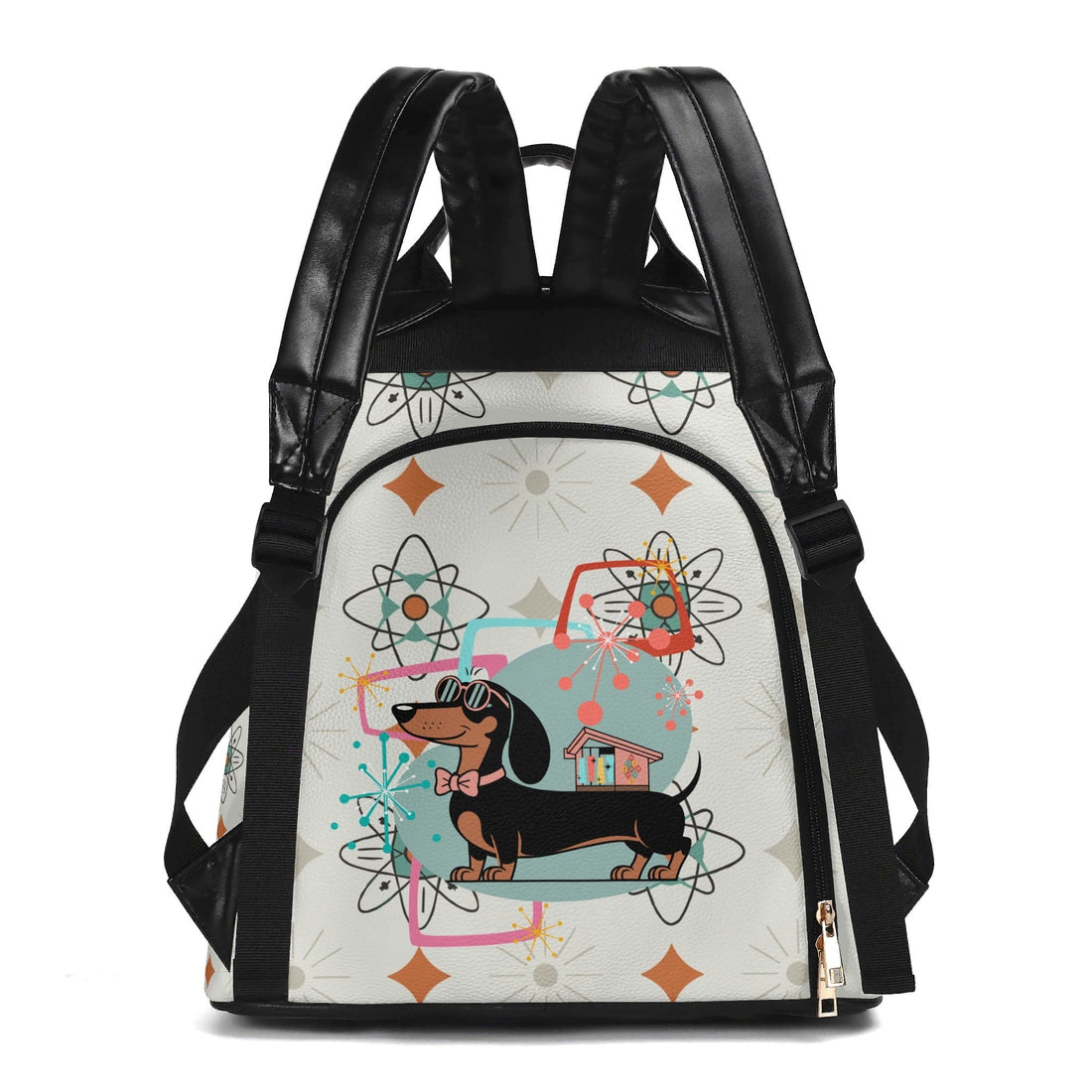 Kate McEnroe New York Atomic Dachshund Mid Century Modern Retro Backpack Wiener Dog BagBackpacksW8MX73XW-1
