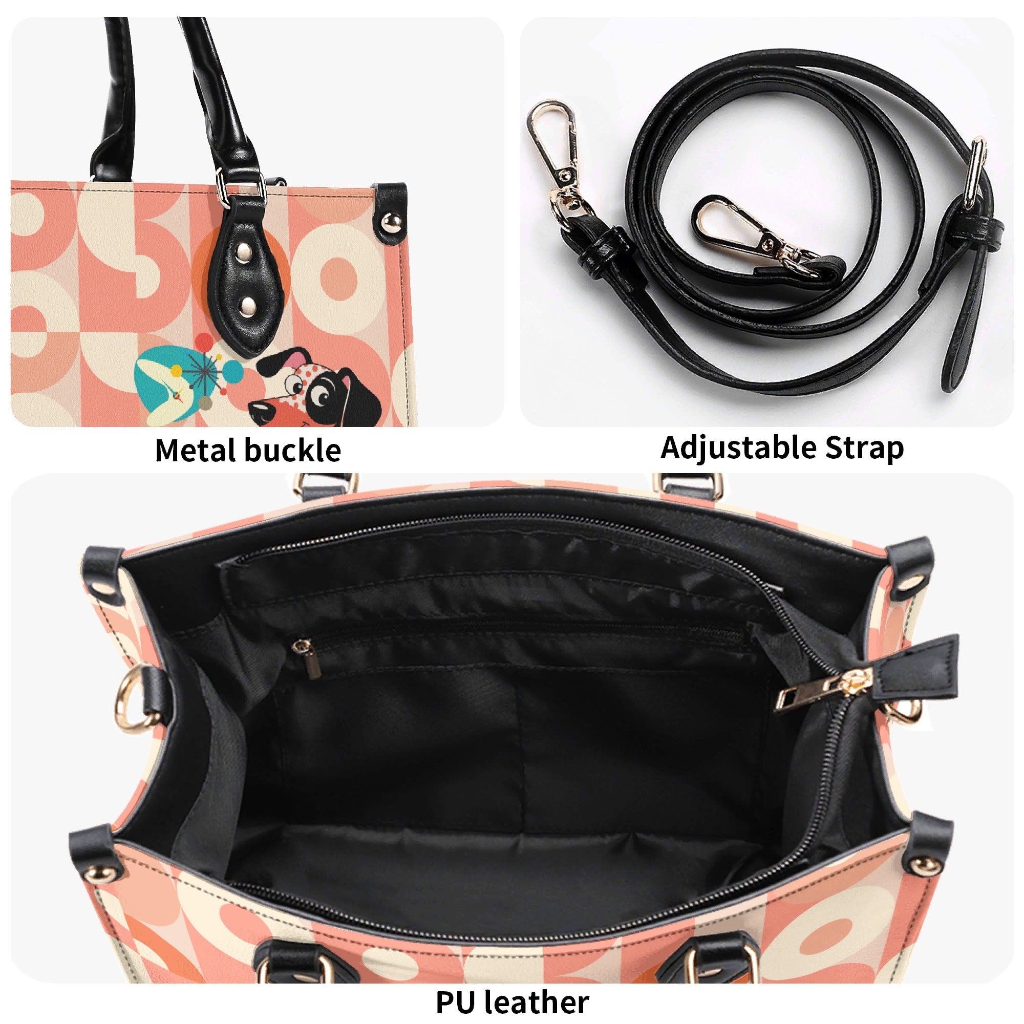 Kate McEnroe New York Atomic Doxie Dog, Retro Dachshund Handbag, Mid Century Modern 50s Kitsch Dog SatchelHandbagsNM6VLM6W - 1