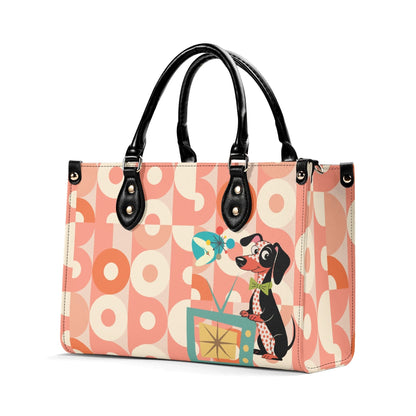 Kate McEnroe New York Atomic Doxie Dog, Retro Dachshund Handbag, Mid Century Modern 50s Kitsch Dog SatchelHandbagsNM6VLM6W - 1