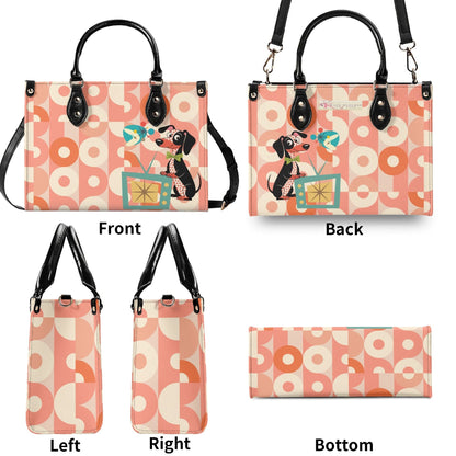 Kate McEnroe New York Atomic Doxie Dog, Retro Dachshund Handbag, Mid Century Modern 50s Kitsch Dog SatchelHandbagsNM6VLM6W - 1