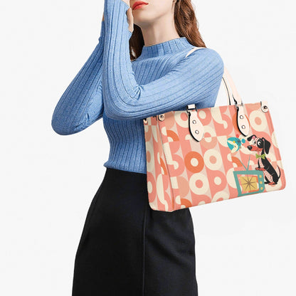 Kate McEnroe New York Atomic Doxie Dog, Retro Dachshund Handbag, Mid Century Modern 50s Kitsch Dog SatchelHandbagsNM6VLM6W - 1
