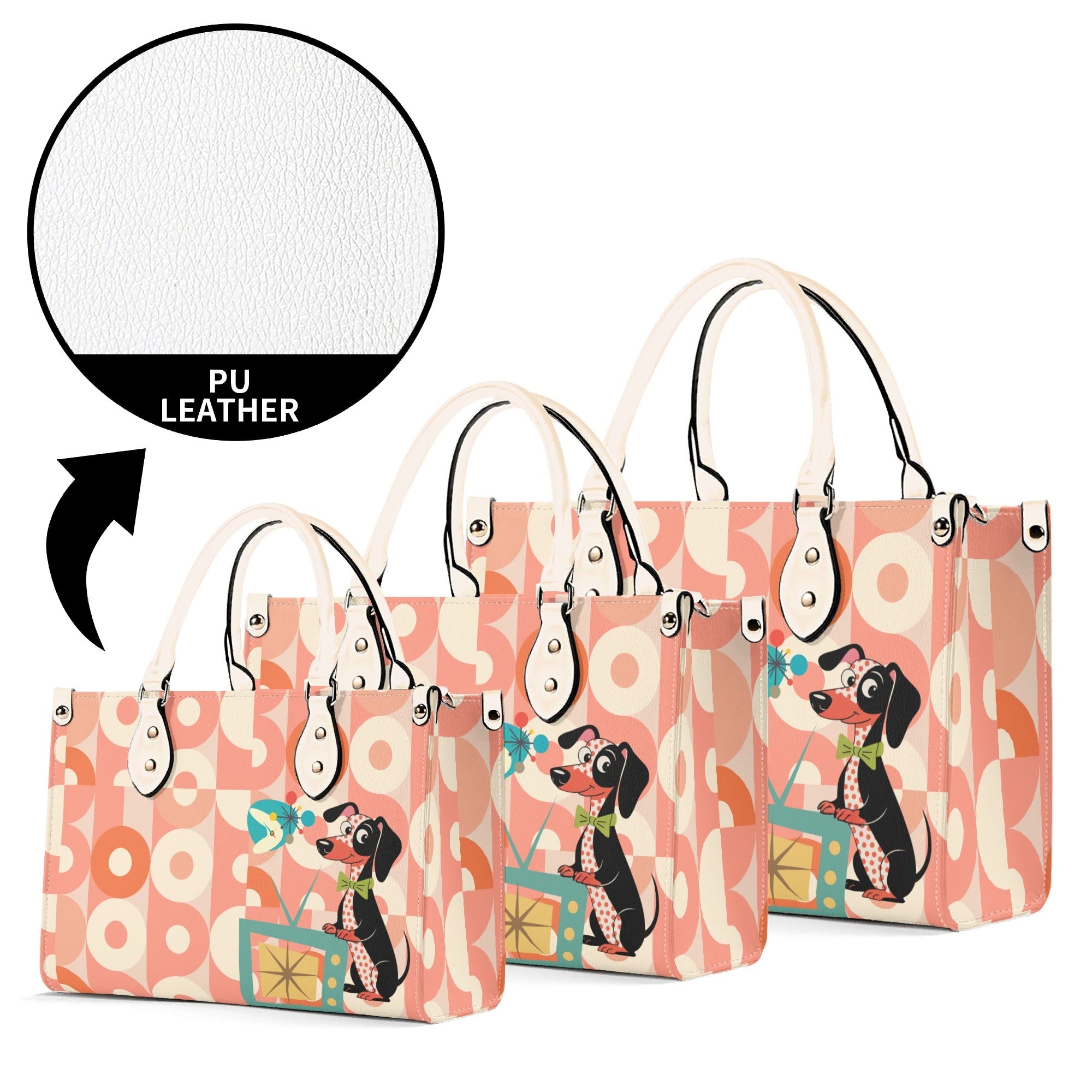 Kate McEnroe New York Atomic Doxie Dog, Retro Dachshund Handbag, Mid Century Modern 50s Kitsch Dog SatchelHandbagsNM6VLM6W - 1