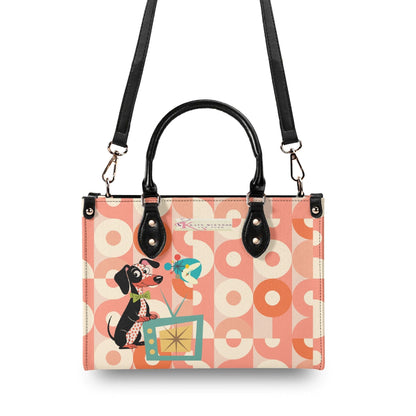 Kate McEnroe New York Atomic Doxie Dog, Retro Dachshund Handbag, Mid Century Modern 50s Kitsch Dog SatchelHandbagsNM6VLM6W - 1