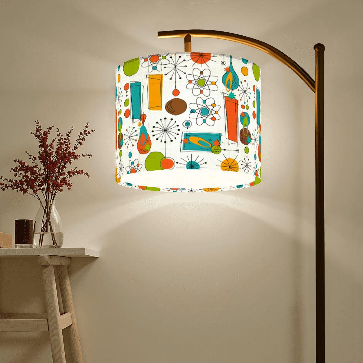 Kate McEnroe New York Atomic Era Starburst Geometric Arc Floor LampArc Floor LampsOIS3ZSuenc