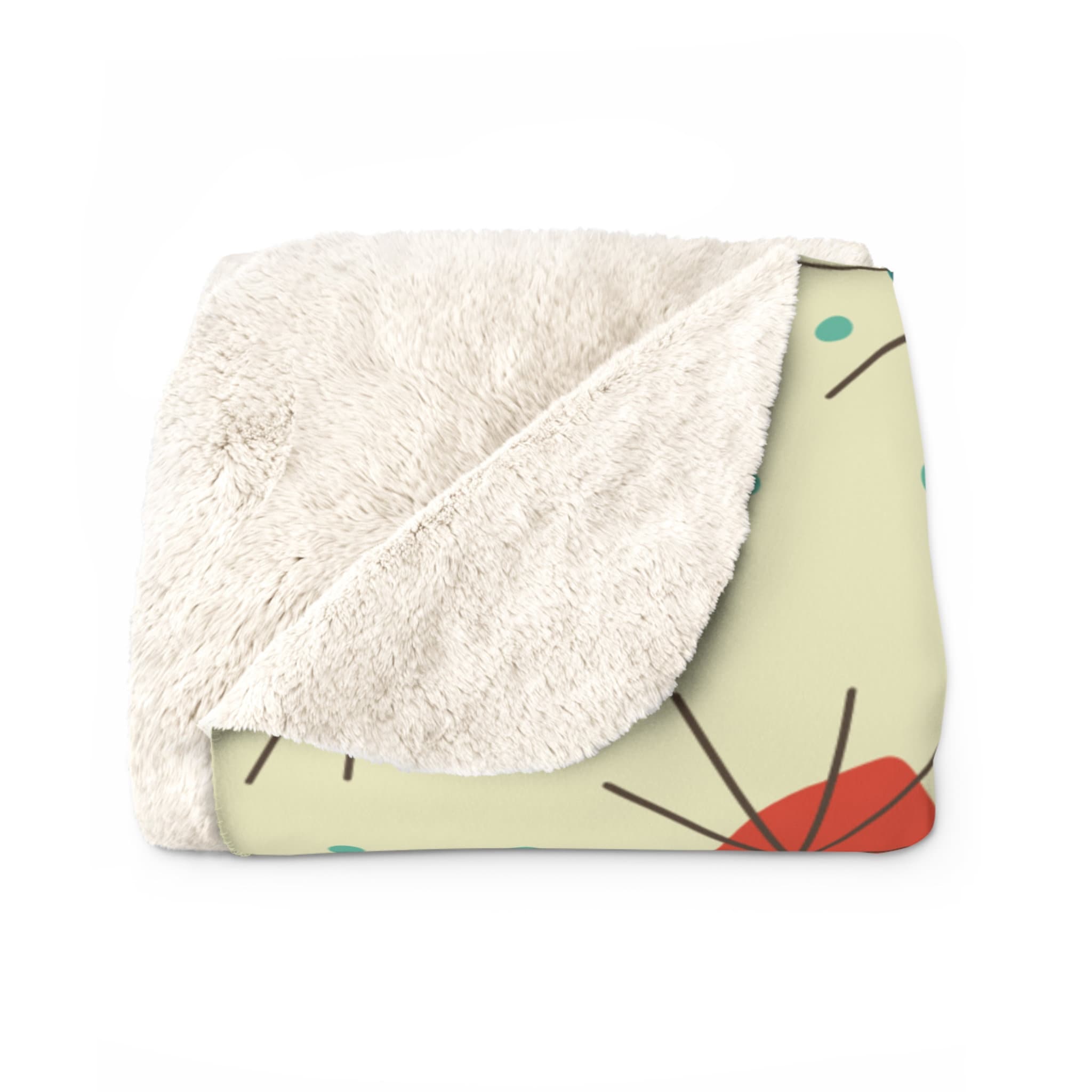 Kate McEnroe New York Atomic Franciscan Starburst Mid - Century Modern Geometric Sherpa Fleece BlanketBlankets85241123243783850965
