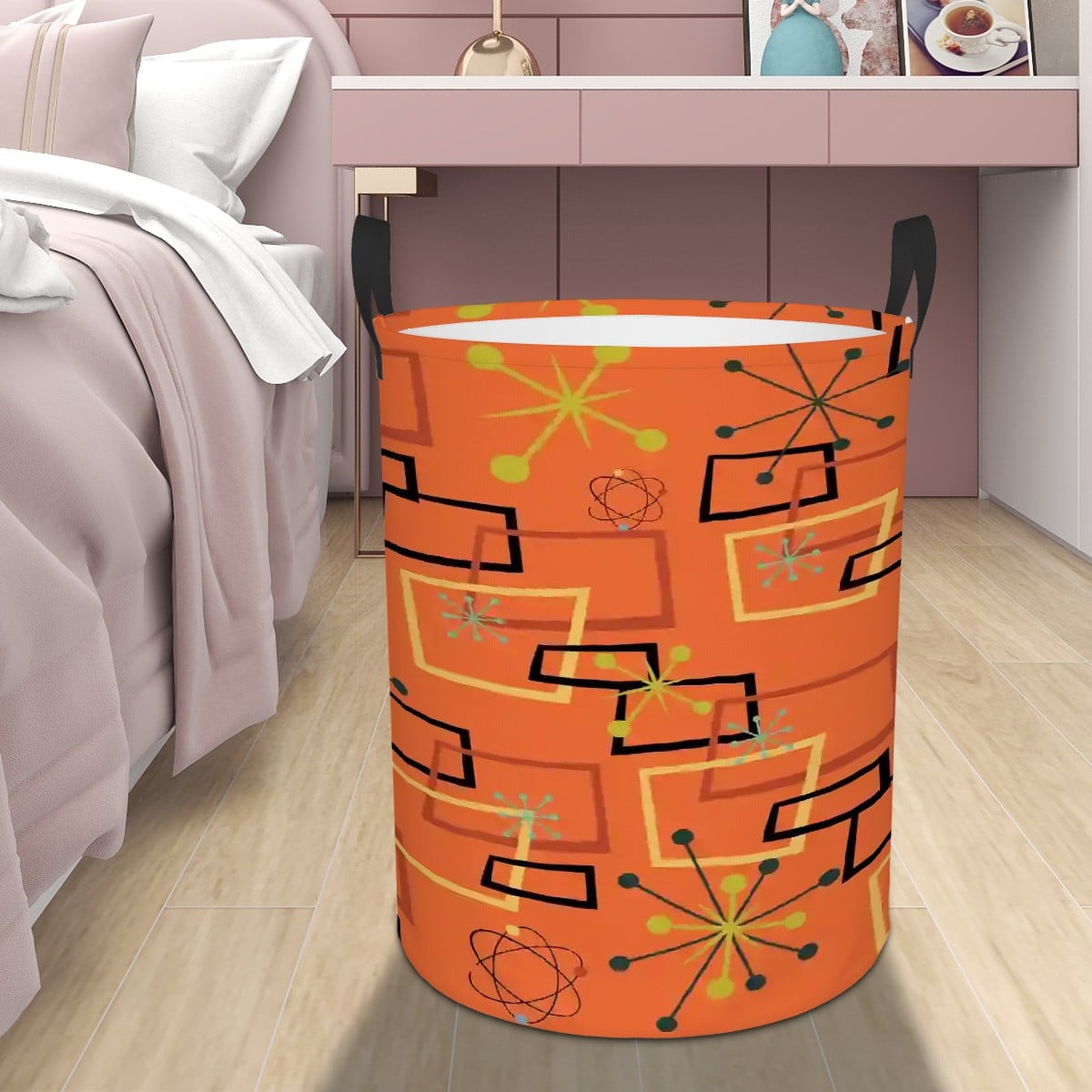 Kate McEnroe New York Atomic Geometric MCM Retro Laundry BasketLaundry BasketsJK5EmLz0cm