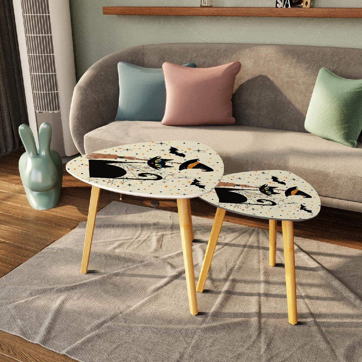 Kate McEnroe New York Atomic Kitsch Cat Halloween Witchy Nesting TablesNesting TablesuWqyYd2ZUY