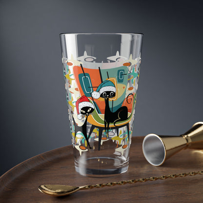 Kate McEnroe New York Atomic Kitsch Cat Mid Century Modern Christmas Pint GlassPint Glasses10423543495220992998