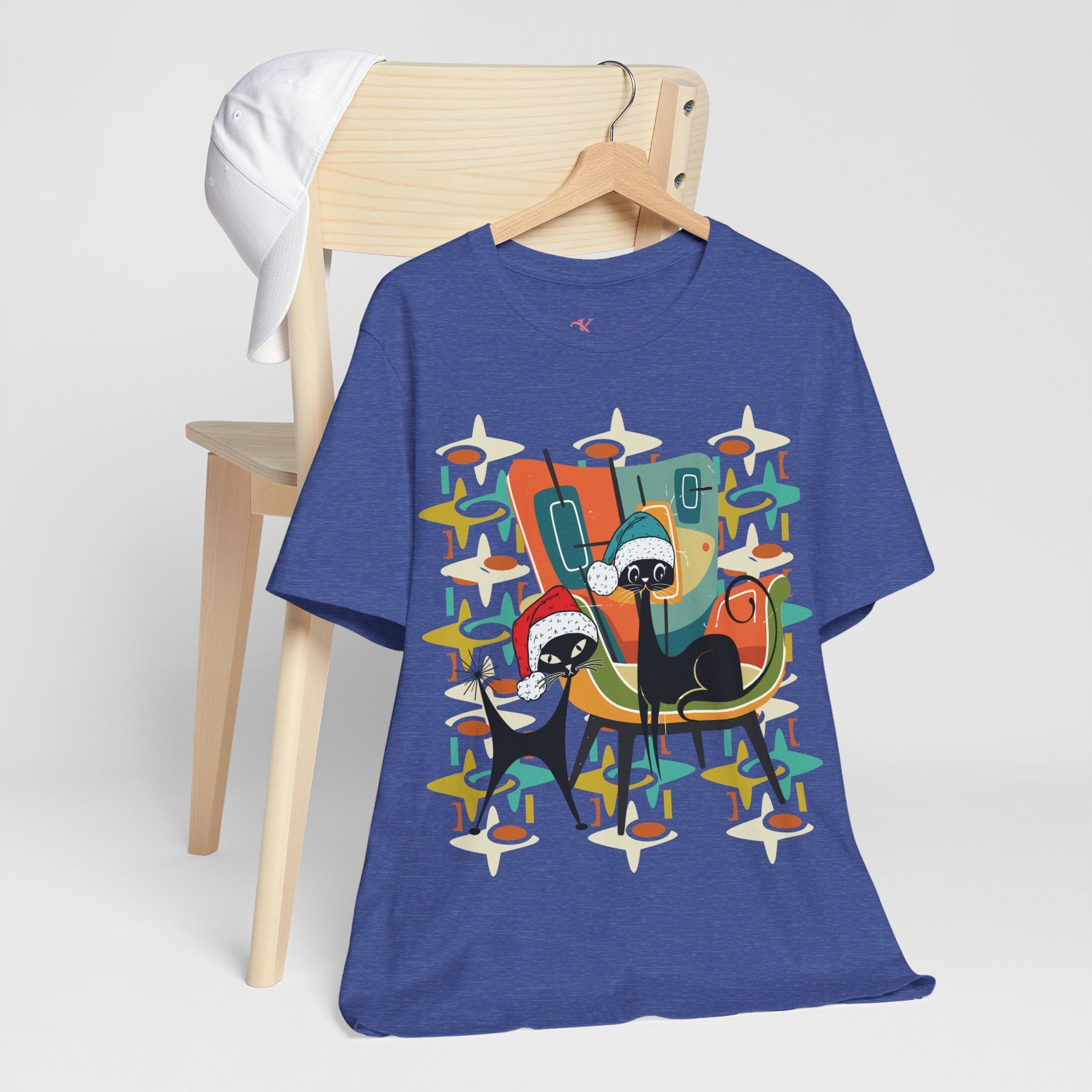 Kate McEnroe New York Atomic Kitsch Cat Mid Century Modern Christmas T-ShirtT-Shirts23150618291471869618