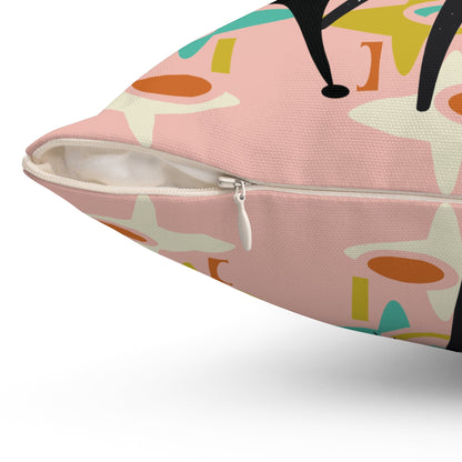 Kate McEnroe New York Atomic Kitsch Cat Mid Century Modern Christmas Throw PillowThrow Pillows24270015943797696965