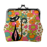Kate McEnroe New York Atomic Kitsch Cat Retro Flower Power Kiss Lock Coin PurseCoin Purses9EltwTJBiP