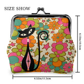 Kate McEnroe New York Atomic Kitsch Cat Retro Flower Power Kiss Lock Coin PurseCoin Purses9EltwTJBiP
