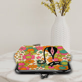 Kate McEnroe New York Atomic Kitsch Cat Retro Flower Power Kiss Lock Coin PurseCoin Purses9EltwTJBiP