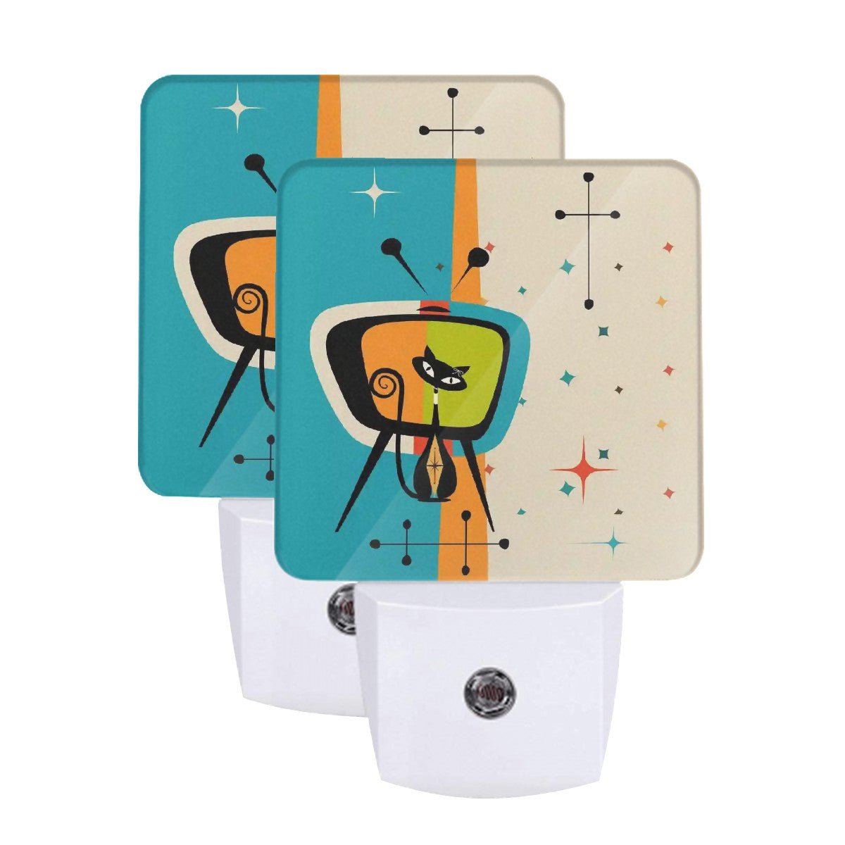 Kate McEnroe New York Atomic Kitsch Cat Retro TV Mid Century Modern Starburst Night LighNight LightsEtfToHQJFZ
