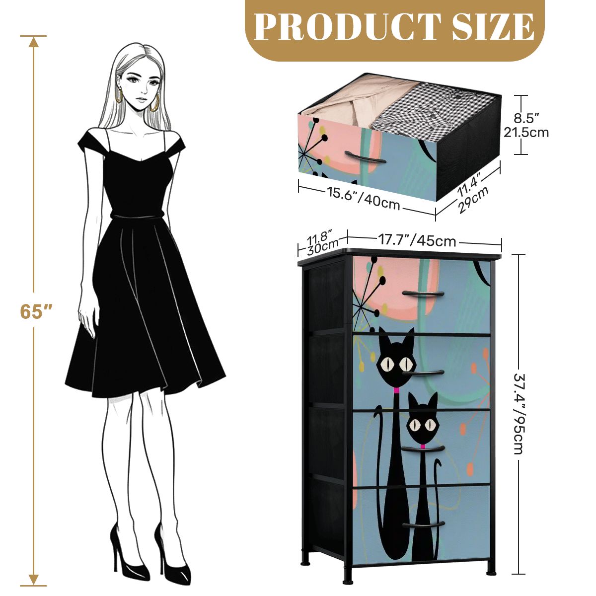 Kate McEnroe New York Atomic Kitschy Black Mid Century Modern DresserDressersdV6zPNCFQE