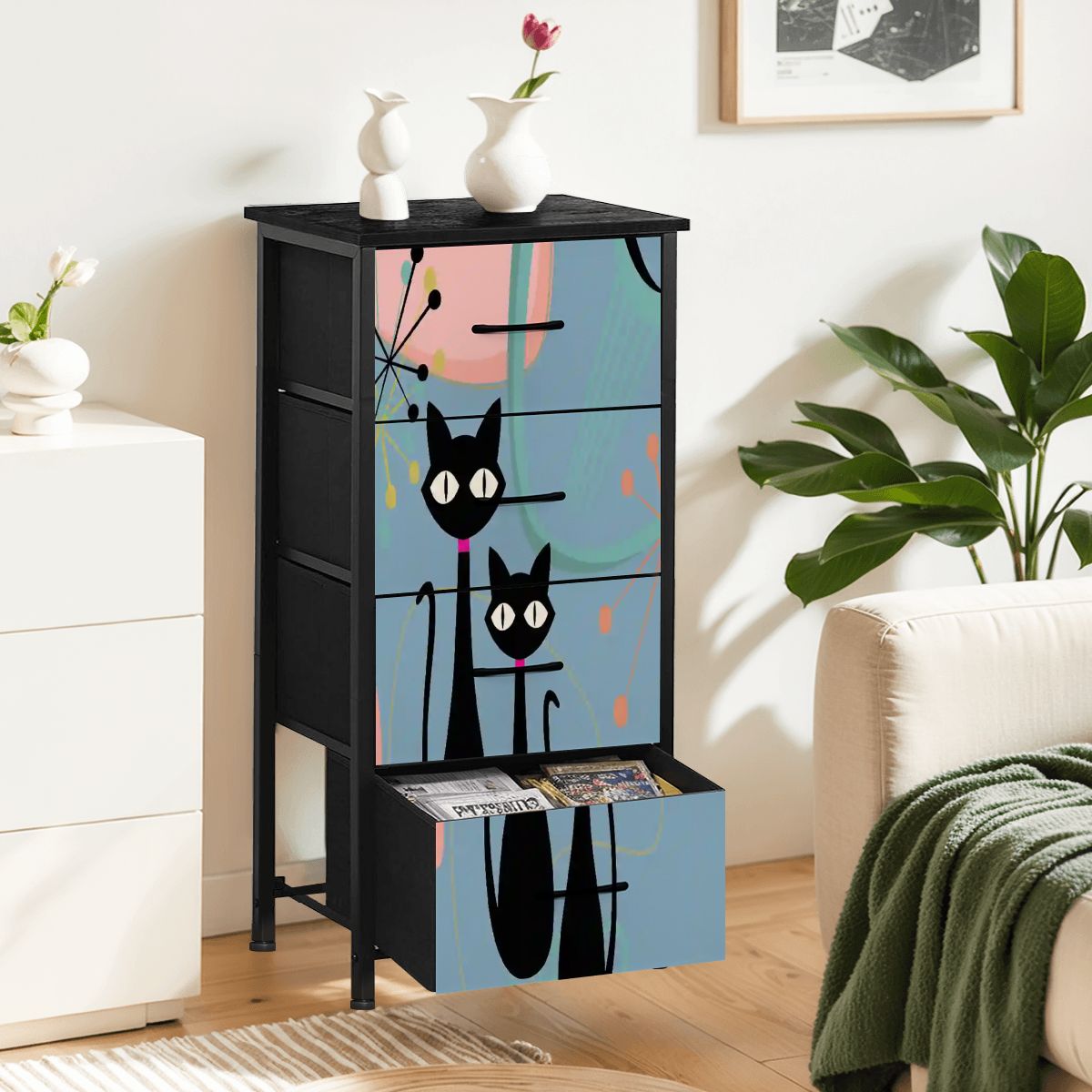 Kate McEnroe New York Atomic Kitschy Black Mid Century Modern DresserDressersdV6zPNCFQE