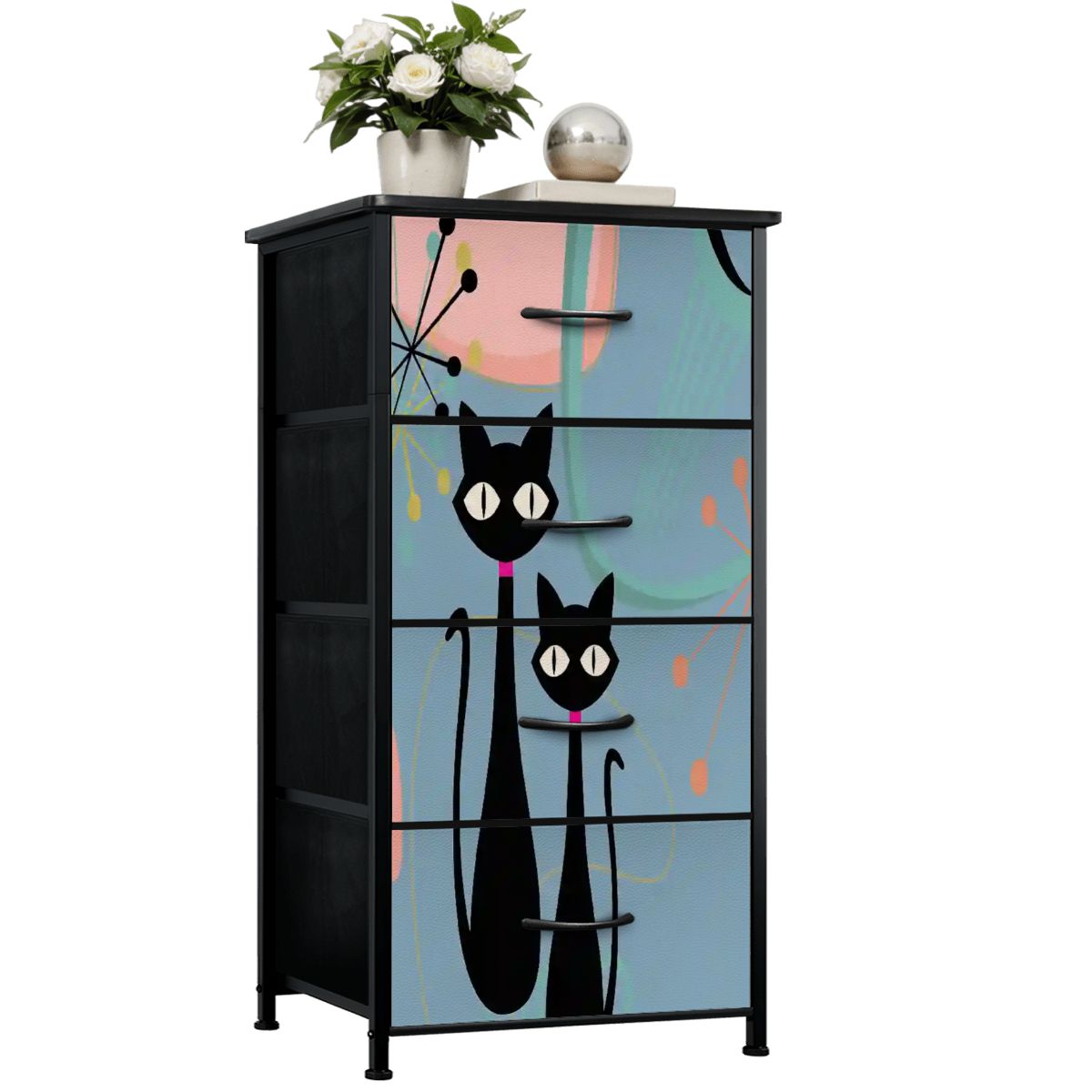 Kate McEnroe New York Atomic Kitschy Black Mid Century Modern DresserDressersdV6zPNCFQE