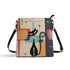 Kate McEnroe New York Atomic Kitschy Cat Crossbody Bucket Bag, Mid Century Modern Retro Geometric Shoulder BagHandbagsN4684GMY - 1