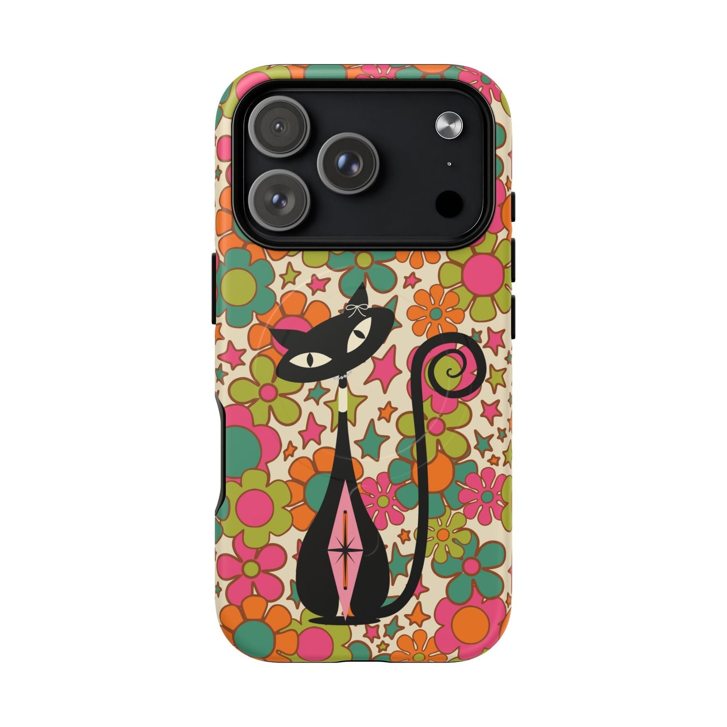 Kate McEnroe New York Atomic Kitschy Cat Groovy Flower Power Magnetic Case for iPhone 17 SeriesPhone Cases13022729040301296809