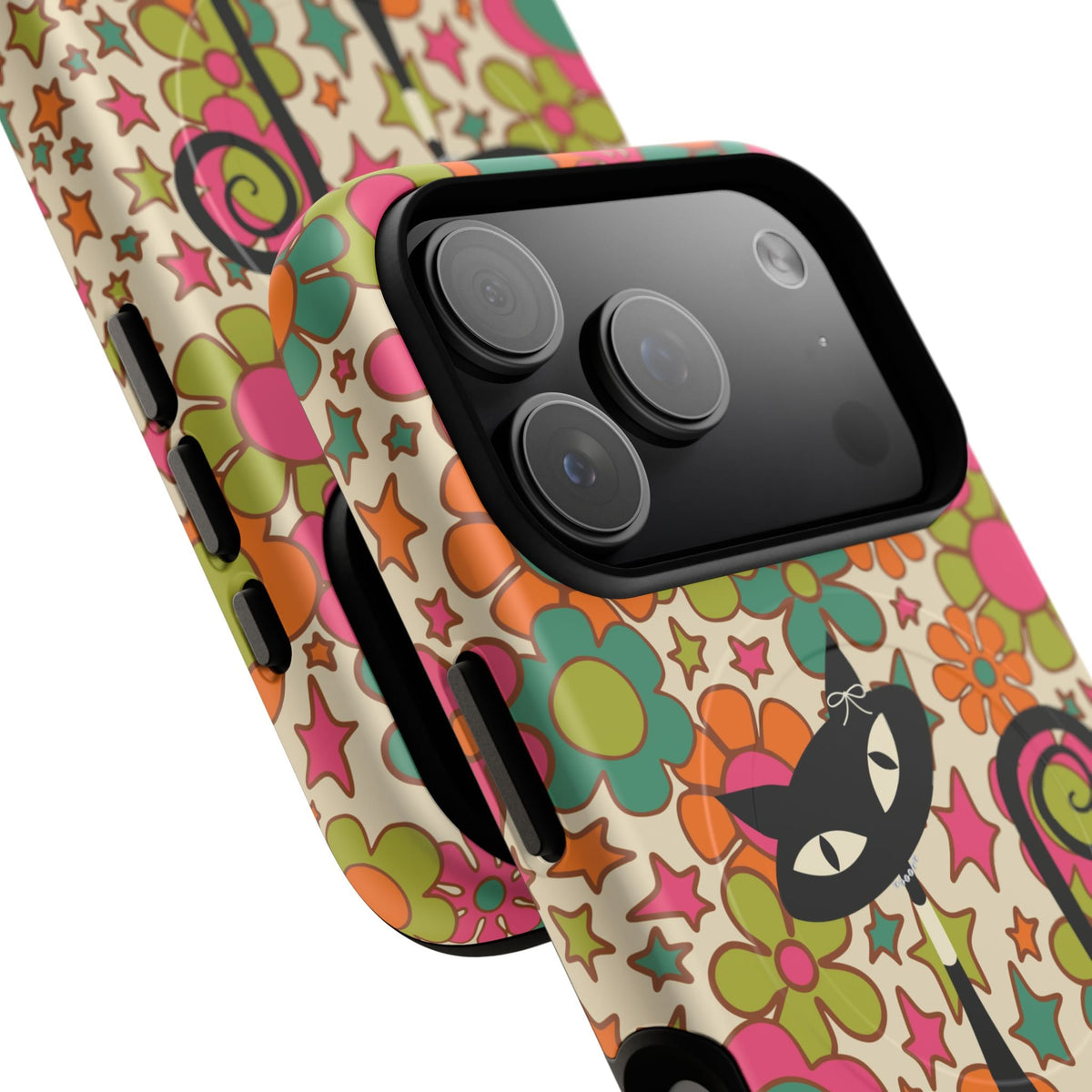 Kate McEnroe New York Atomic Kitschy Cat Groovy Flower Power Magnetic Case for iPhone 17 SeriesPhone Cases17470283325186879202