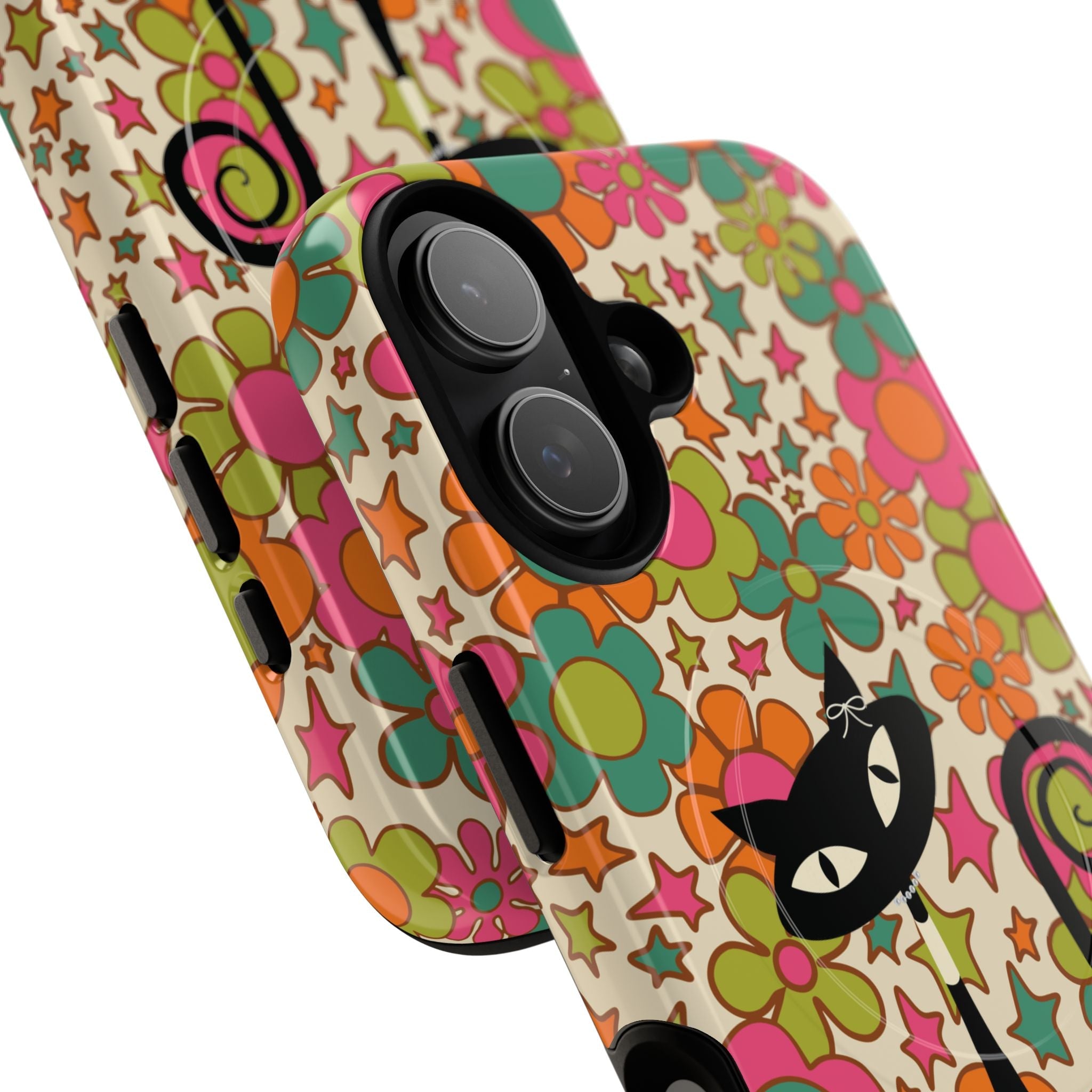 Kate McEnroe New York Atomic Kitschy Cat Groovy Flower Power Magnetic Case for iPhone 17 SeriesPhone Cases17470283325186879202