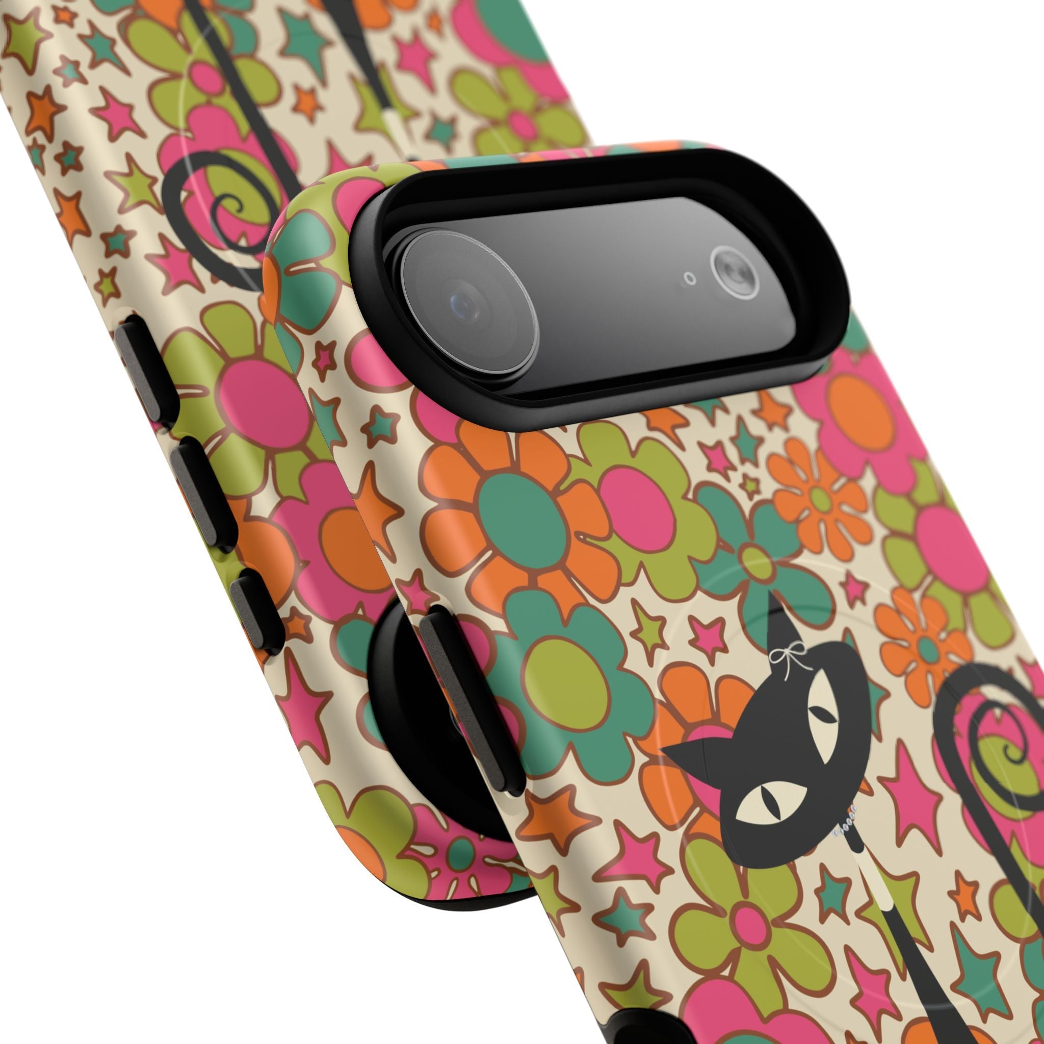 Kate McEnroe New York Atomic Kitschy Cat Groovy Flower Power Magnetic Case for iPhone 17 SeriesPhone Cases17470283325186879202