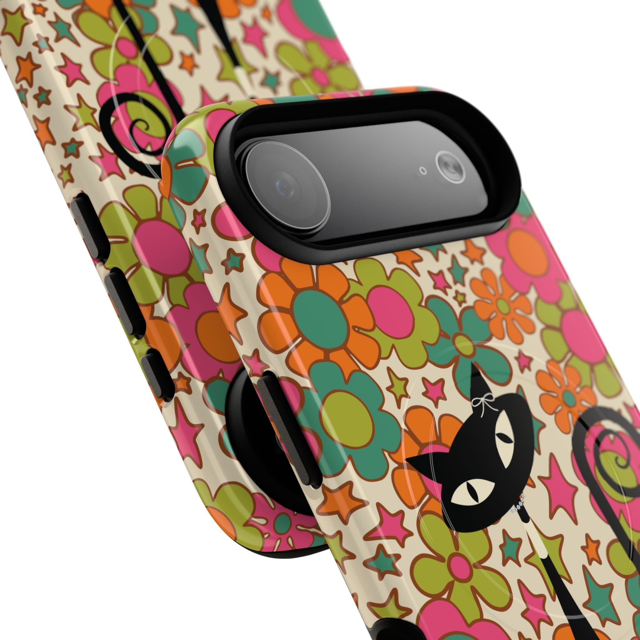 Kate McEnroe New York Atomic Kitschy Cat Groovy Flower Power Magnetic Case for iPhone 17 SeriesPhone Cases17470283325186879202