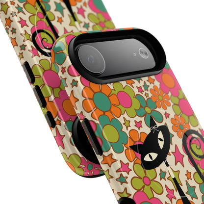 Kate McEnroe New York Atomic Kitschy Cat Groovy Flower Power Magnetic Case for iPhone 17 SeriesPhone Cases17470283325186879202