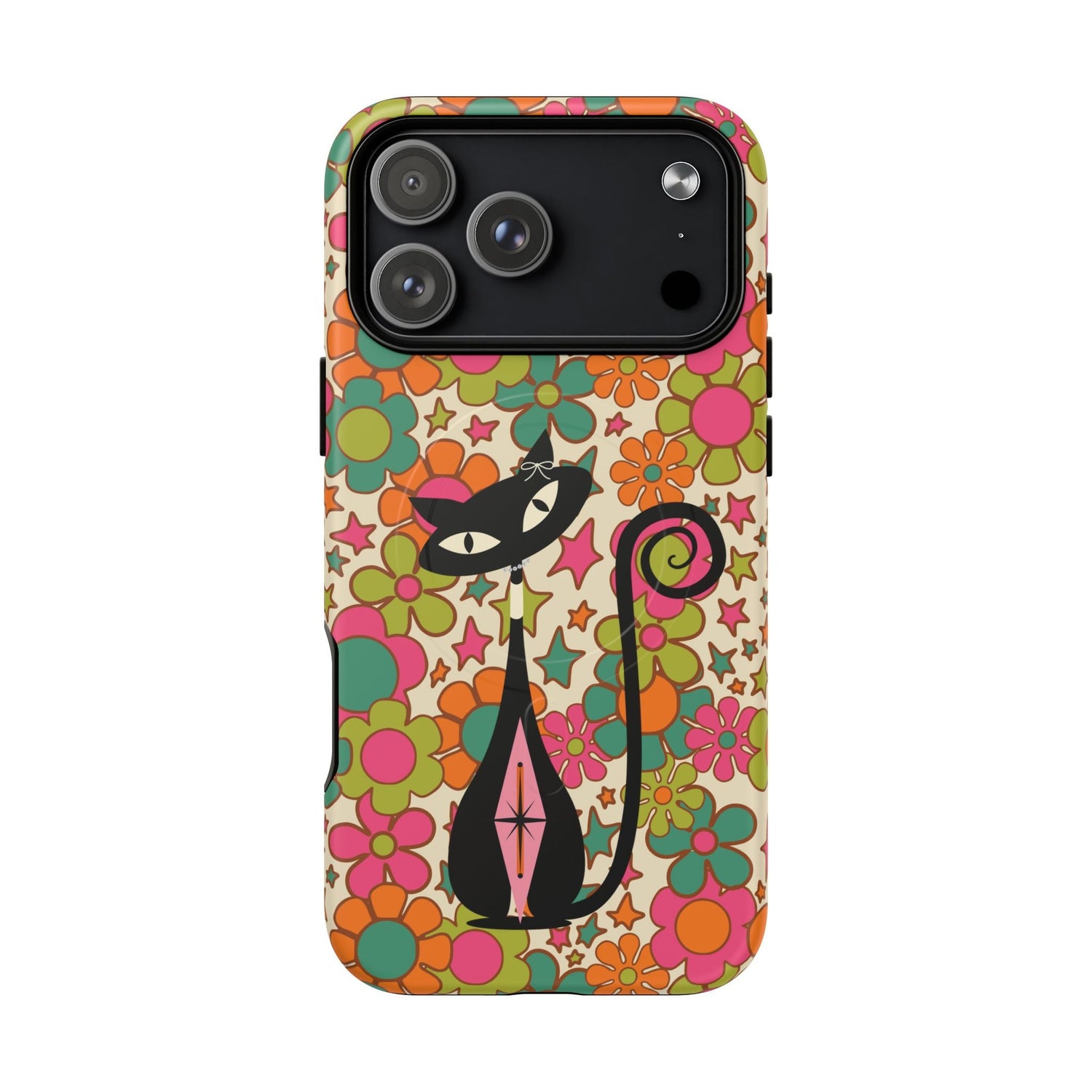 Kate McEnroe New York Atomic Kitschy Cat Groovy Flower Power Magnetic Case for iPhone 17 SeriesPhone Cases17470283325186879202