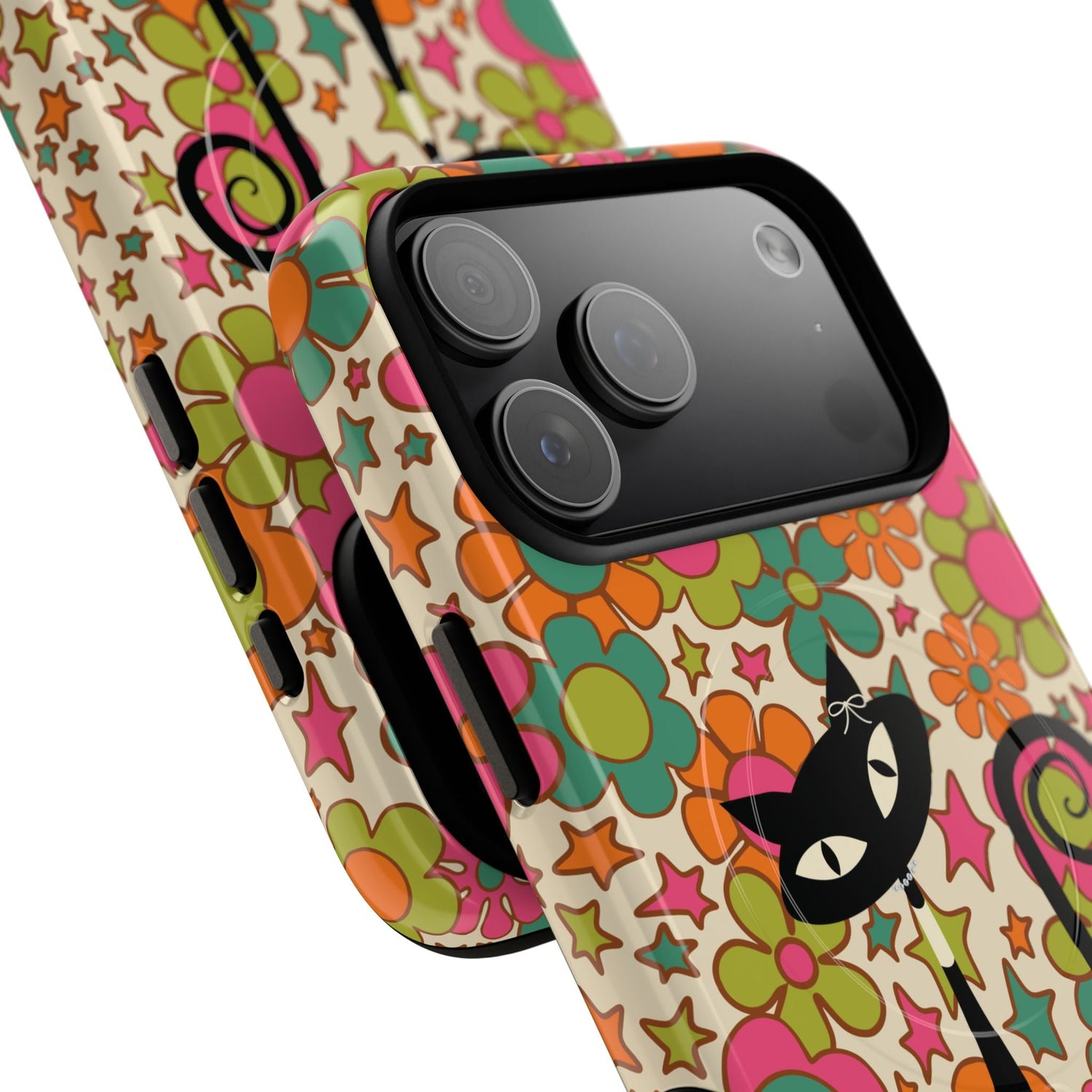 Kate McEnroe New York Atomic Kitschy Cat Groovy Flower Power Magnetic Case for iPhone 17 SeriesPhone Cases17470283325186879202