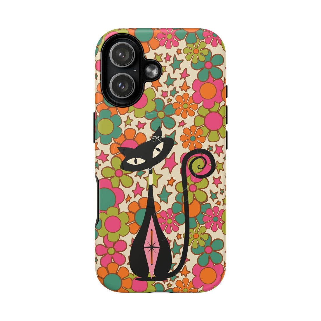 Kate McEnroe New York Atomic Kitschy Cat Groovy Flower Power Magnetic Case for iPhone 17 SeriesPhone Cases25937998828180584294