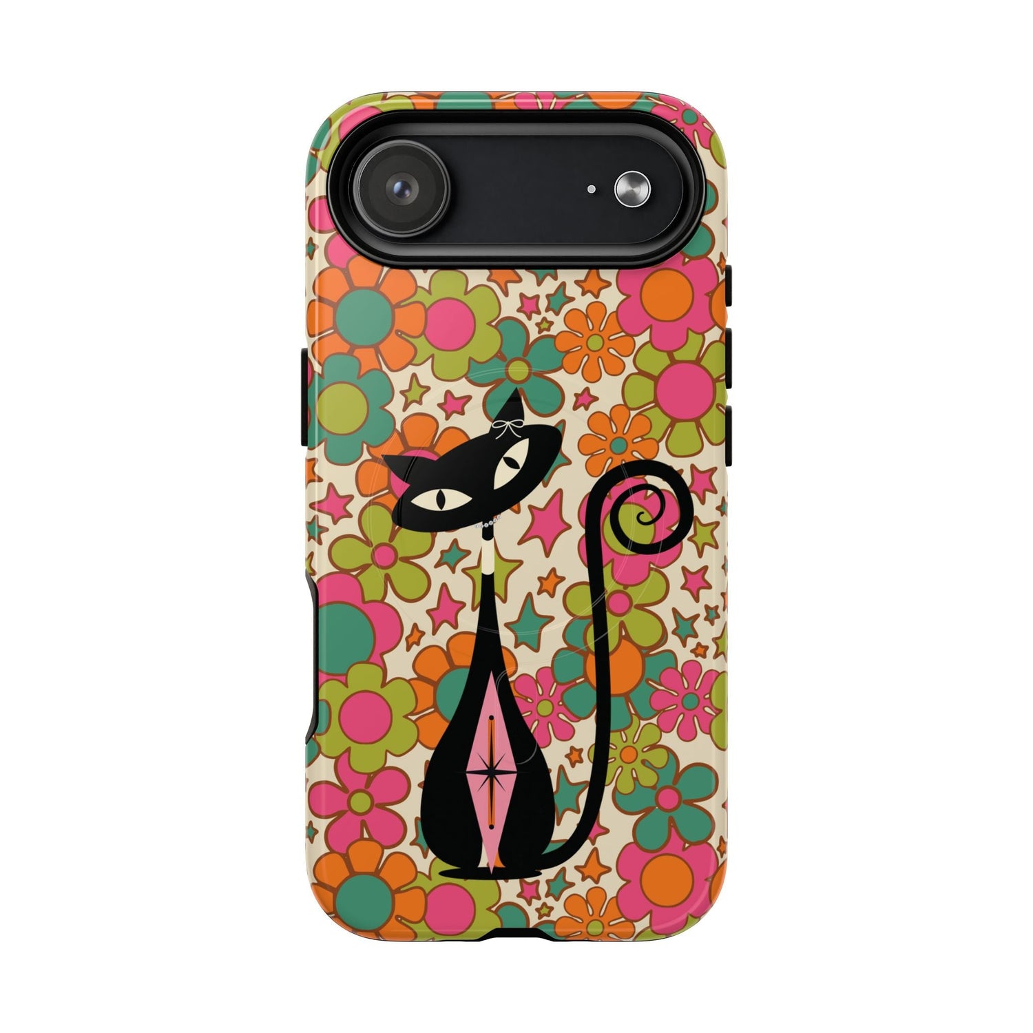 Kate McEnroe New York Atomic Kitschy Cat Groovy Flower Power Magnetic Case for iPhone 17 SeriesPhone Cases27008543118977930842