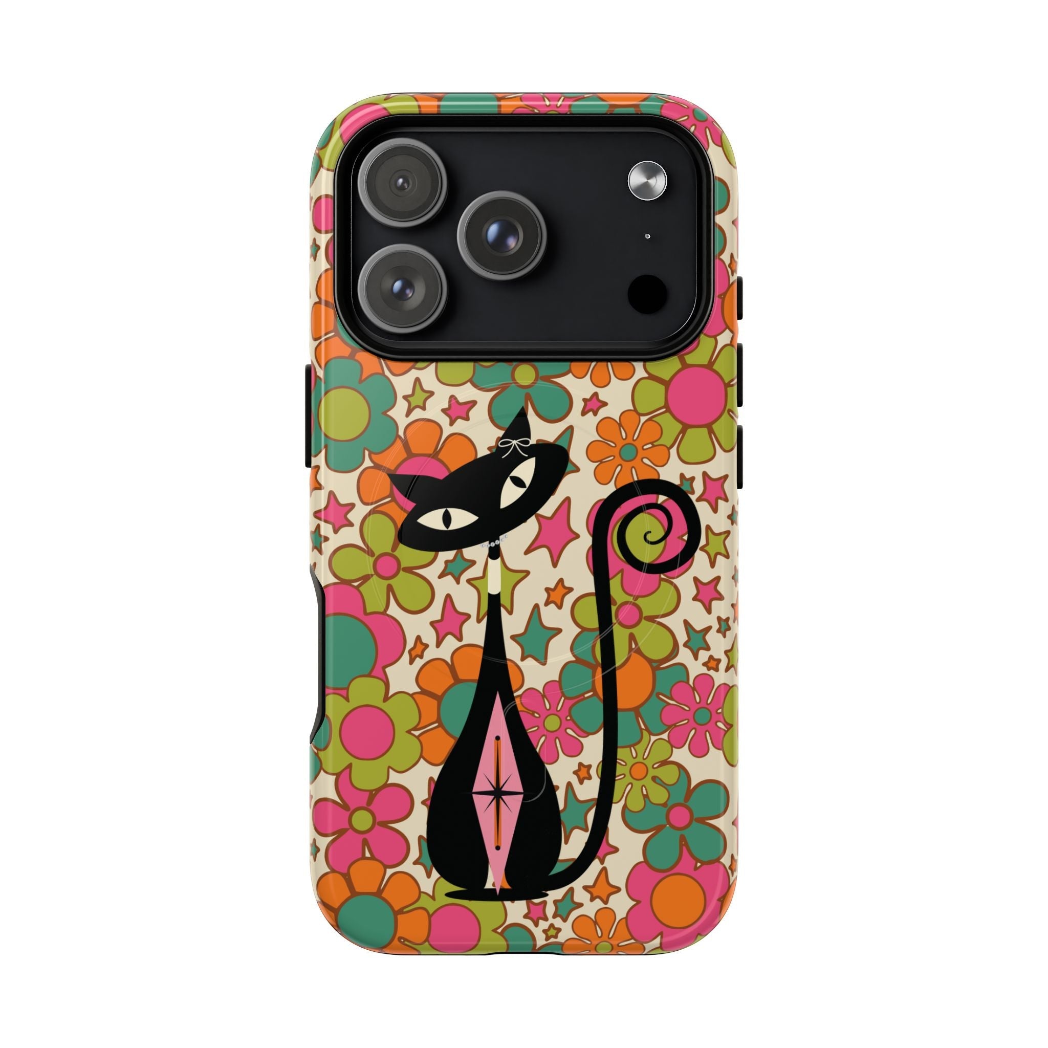 Kate McEnroe New York Atomic Kitschy Cat Groovy Flower Power Magnetic Case for iPhone 17 SeriesPhone Cases46718314215155641389